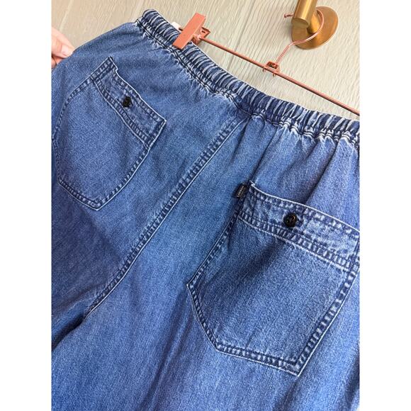 Vintage Lauren Jeans Co. Ralph Lauren Denim Pants L Elastic Waist Wide Leg Jeans - Picture 5 of 7